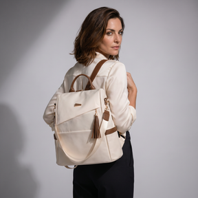 Women's Leather Backpack - Katia