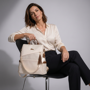 Women's Leather Backpack - Katia