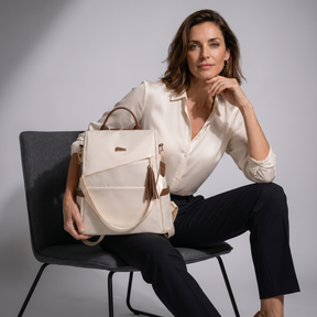 Women's Leather Backpack - Katia