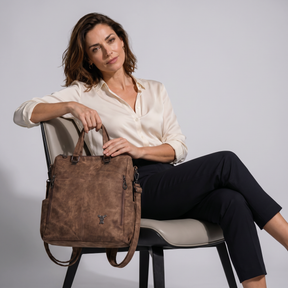 Women's Leather Backpack - Kommo