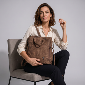 Women's Leather Backpack - Kommo