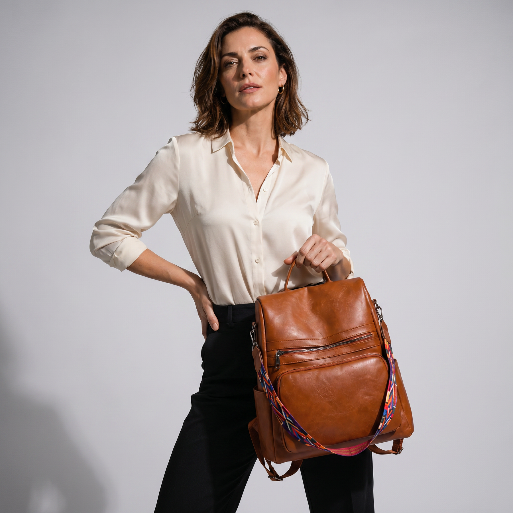 Women's Leather Backpack - Lady
