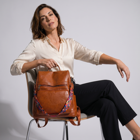 Women's Leather Backpack - Lady