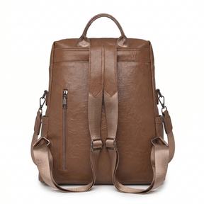 Women's Leather Backpack - Poly