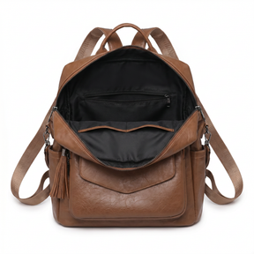 Women's Leather Backpack - Poly