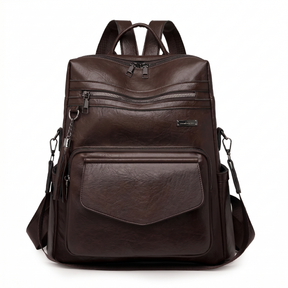 Women's Leather Backpack - Poly