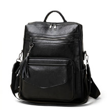 Women's Leather Backpack - Poly