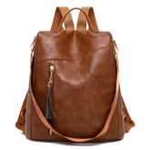 Women's Leather Backpack - Raquel