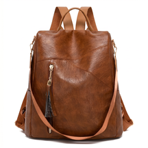 Women's Leather Backpack - Raquel