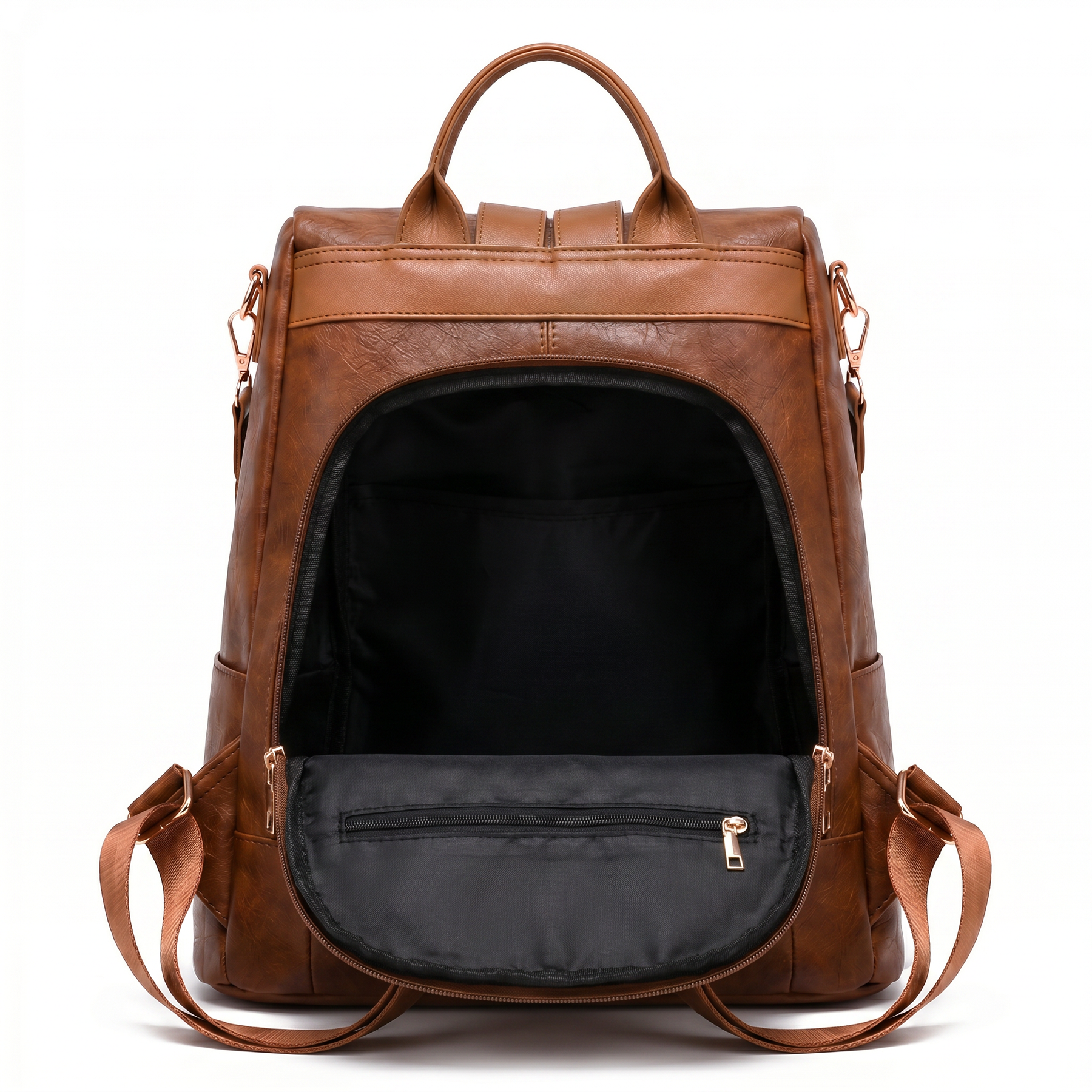 Women's Leather Backpack - Raquel