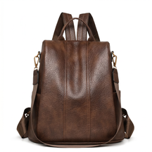 Women's Leather Backpack - Retro