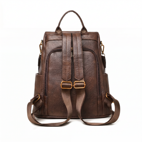 Women's Leather Backpack - Retro