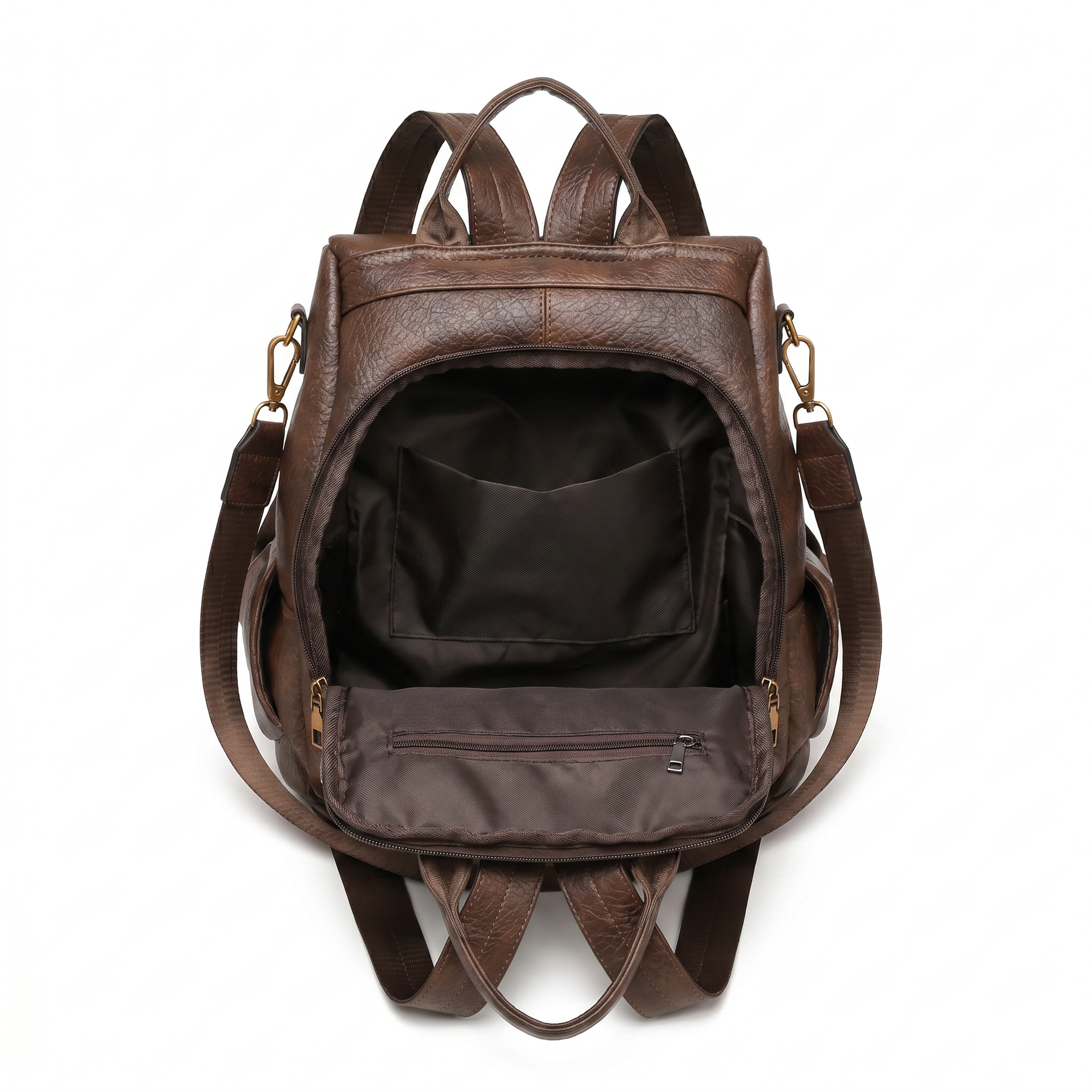 Women's Leather Backpack - Retro