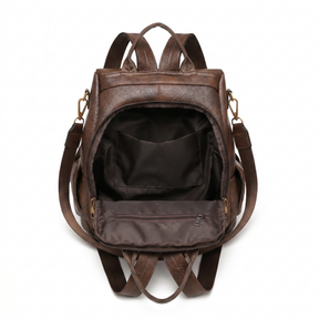 Women's Leather Backpack - Retro