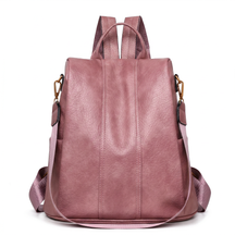Women's Leather Backpack - Retro