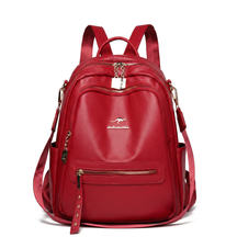 Women's Leather Backpack - Temporal