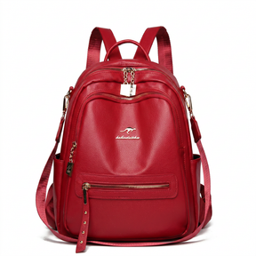 Women's Leather Backpack - Temporal