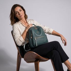 Women's Leather Backpack - Temporal