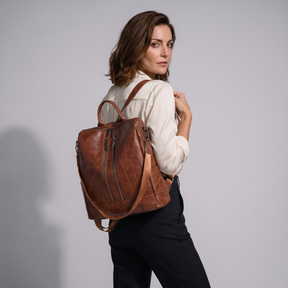 Women's Leather Backpack - Wild