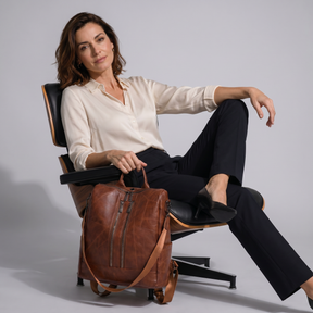 Women's Leather Backpack - Wild