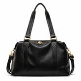 Women's Genuine Leather Crossbody Bag - Black - Elsworth