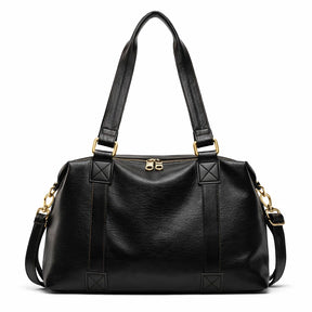 Women's Genuine Leather Crossbody Bag - Black - Elsworth