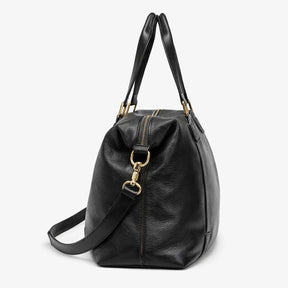 Women's Genuine Leather Crossbody Bag - Black - Elsworth