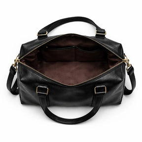 Women's Genuine Leather Crossbody Bag - Black - Elsworth