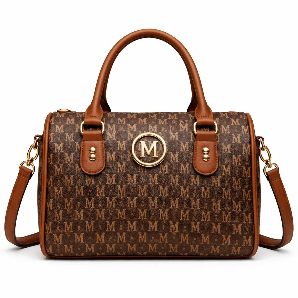 Women's Genuine Leather Boston Bag - Ashworth