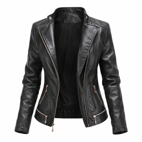 Women's Real Leather Quilted Biker Jacket – Dream
