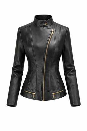 Women's Real Leather Quilted Biker Jacket – Dream