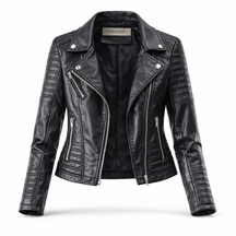 Women's Real Leather Quilted Biker Jacket – Roma