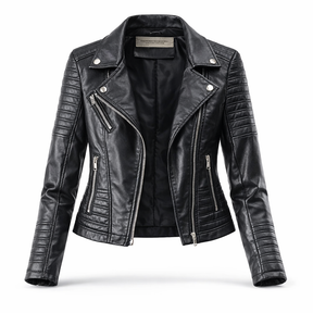 Women's Real Leather Quilted Biker Jacket – Roma