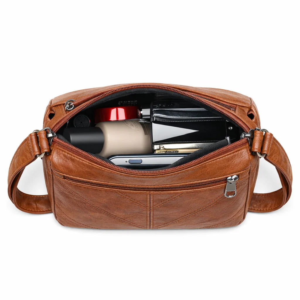 Women's Genuine Leather Crossbody Bag - Chic Style