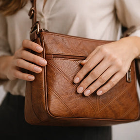 Women's Genuine Leather Crossbody Bag - Chic Style