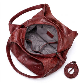 Women's Genuine Leather Hobo Bag - Berlim