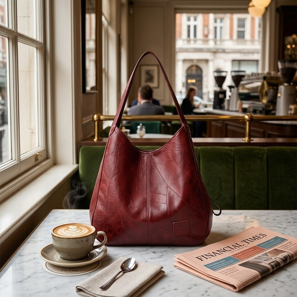 Women's Genuine Leather Hobo Bag - Berlim