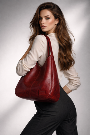 Women's Genuine Leather Hobo Bag - Berlim