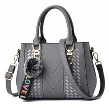 Women's Genuine Leather Top Handle Bag - Cherry