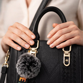 Women's Genuine Leather Top Handle Bag - Cherry