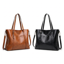 Women's Genuine Leather Messenger Bag - Elegant Woman (2 in 1)