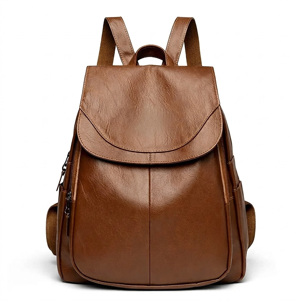 Women's Italian Genuine Leather Backpack - Eco