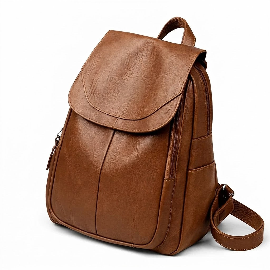 Women's Italian Genuine Leather Backpack - Eco