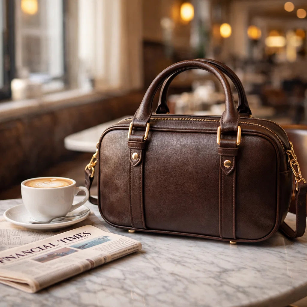 Women's Premium Leather Woven Bag - Darnley