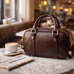 Women's Premium Leather Woven Bag - Darnley