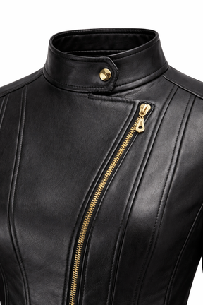 Women's Real Leather Quilted Biker Jacket – Dream