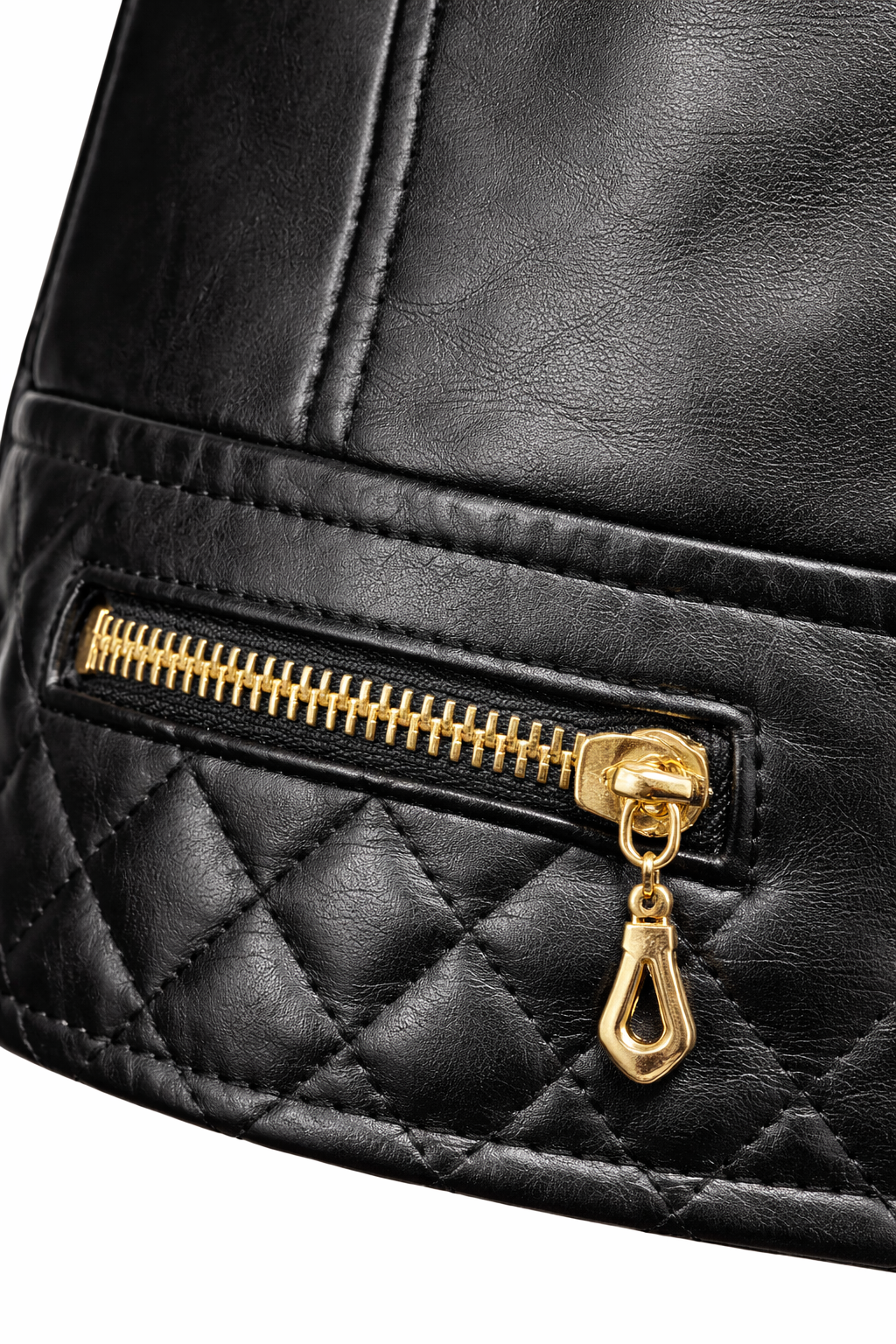 Women's Real Leather Quilted Biker Jacket – Dream