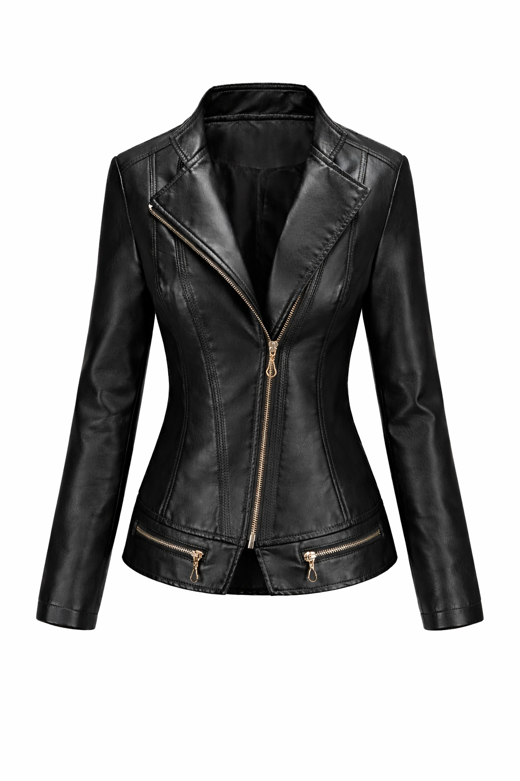 Women's Real Leather Quilted Biker Jacket – Dream
