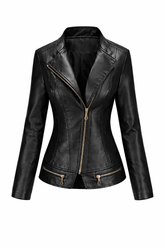 Women's Real Leather Quilted Biker Jacket – Dream