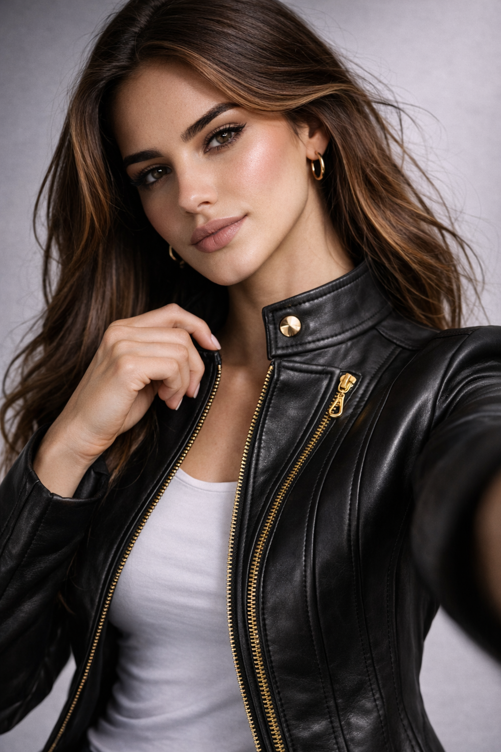 Women's Real Leather Quilted Biker Jacket – Dream